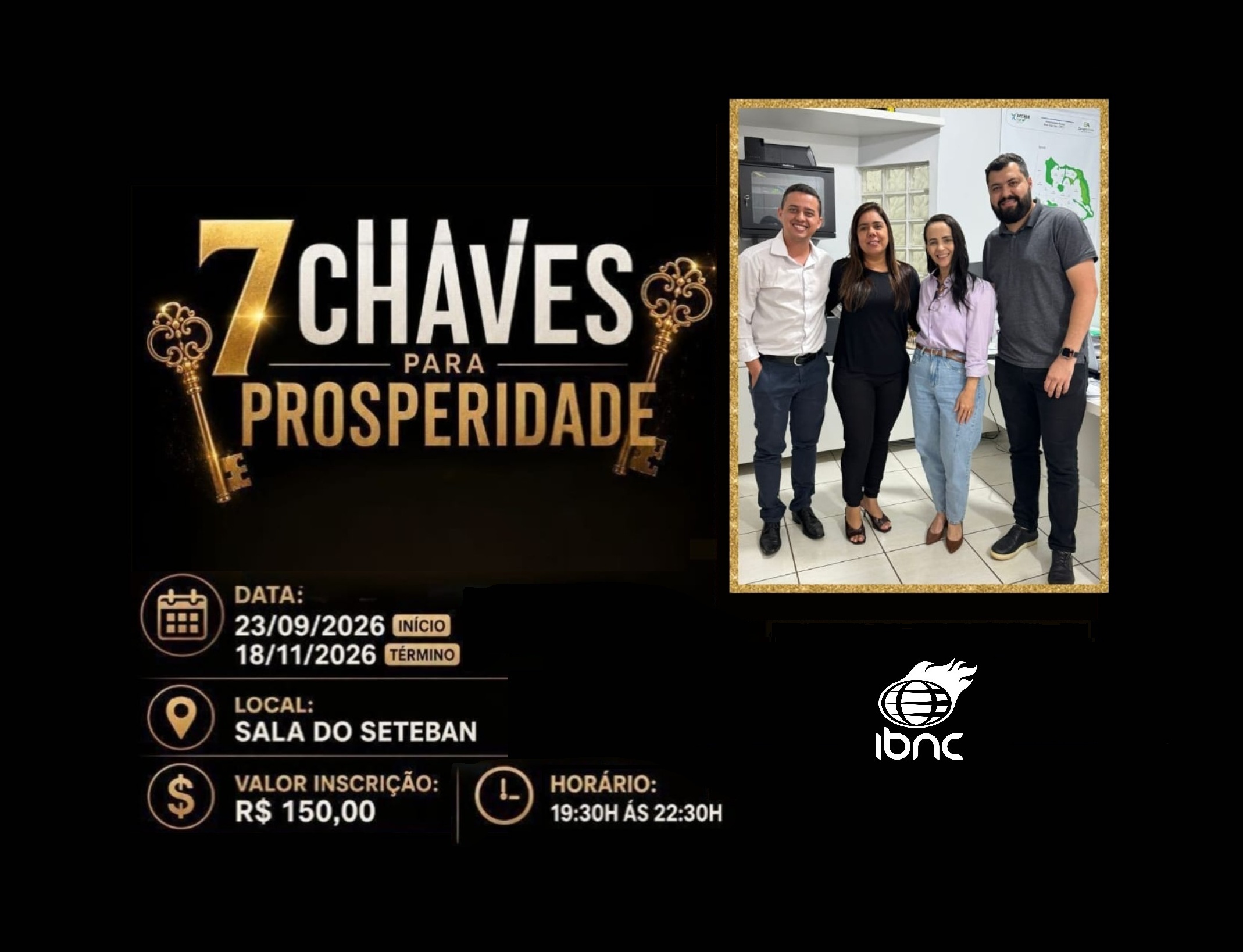 Arte da campanha 7 Chaves para Prosperidade